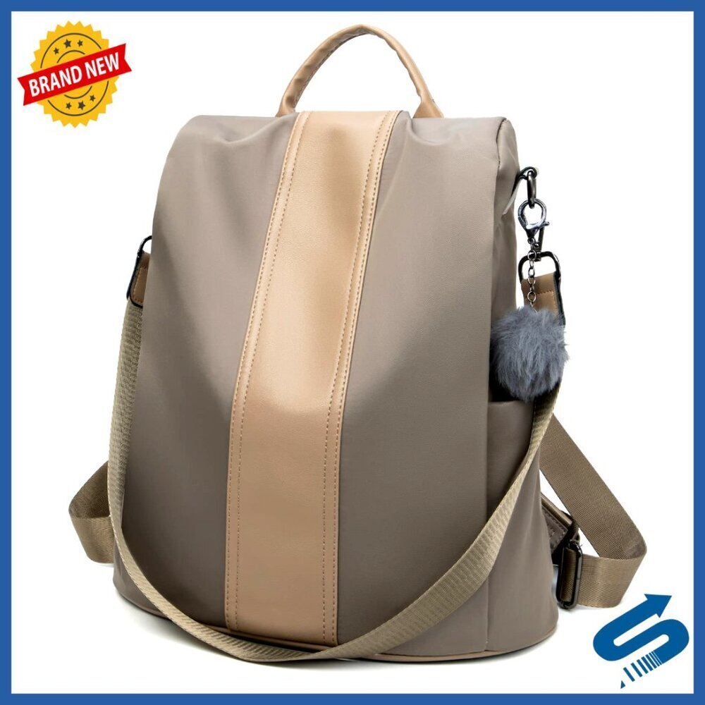 Waterproof Nylon Anti-Theft Backpack Purse Lightweight Travel Shoulder Bag